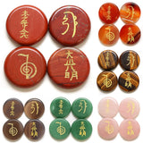 4pcs Reiki Healing Stone 5x25mm 10Colors Symbols of Religion No Hole