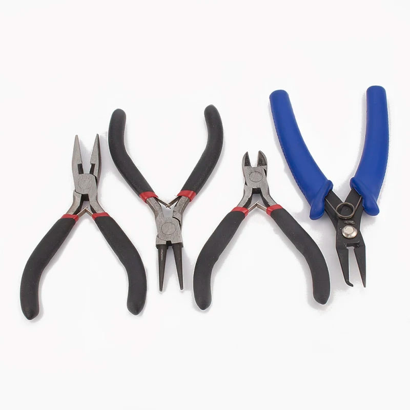 4pcs Jewelry Pliers Set Wire-Cutter/Round Nose/Side Cutting Plier DIY