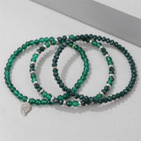 Boho Leaf Pendant Bracelet Natural Stone Beads Charm Bracelets Gift