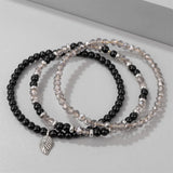 Boho Leaf Pendant Bracelet Natural Stone Beads Charm Bracelets Gift