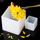 4pcs DIY Silicone Pendant Mold Cube Resin Mould Craft Tool Crystal Epoxy Square