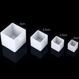 4pcs DIY Silicone Pendant Mold Resin Casting Mould Craft Tool Epoxy Cube Molde