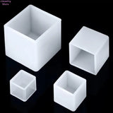 4pcs DIY Silicone Pendant Mold Cube Resin Mould Craft Tool Crystal Epoxy Square