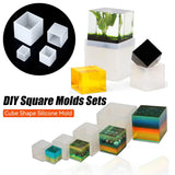 4pcs DIY Silicone Pendant Mold Resin Casting Mould Craft Tool Epoxy Cube Molde