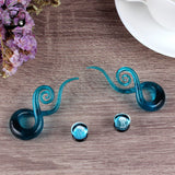 Glass Jellyfish Ear Plugs Spiral Ear Piercing Kit
