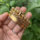 Royal King Bracelet Set Stainless Steel Beads Cz Charms Roman Bangle Men Jewelry
