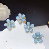 4pcs/set Flower Small Claw Clip Girl Bangs Clip Ponytail Hair Accessories