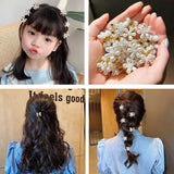 4pcs/set Flower Small Claw Clip Girl Bangs Clip Ponytail Hair Accessories