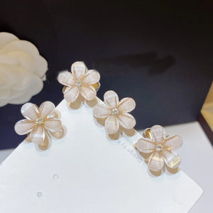 4pcs/set Flower Small Claw Clip Girl Bangs Clip Ponytail Hair Accessories