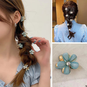 4pcs/set Flower Small Claw Clip Girl Bangs Clip Ponytail Hair Accessories