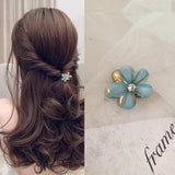 4pcs/set Flower Small Claw Clip Girl Bangs Clip Ponytail Hair Accessories