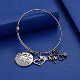 4pcs Silver Alloy Charms Wire Bracelets for Nurses SHE BELIEVED