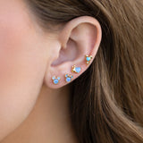 4pcs Cartoon Mouse Stud Earrings Women Girls CZ Gift Jewelry