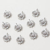 4pcs 14K Plated Chrysanthemum Earrings with Zircon DIY Jewelry Findings
