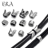 316L Stainless Steel Slide Beads Double Hole for Men's Leather Bracelet
