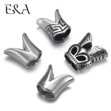 316L Stainless Steel Slide Beads Double Hole for Men's Leather Bracelet
