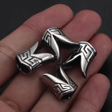 316L Stainless Steel Slide Beads Double Hole for Men's Leather Bracelet