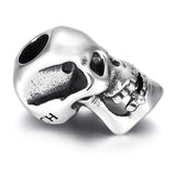 4pcs Stainless Steel Beads Skull Large Hole Charm Slider DIY Men Bracelet