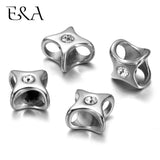 Stainless Steel Double Hole Rhinestone Beads for Leather Bracelet