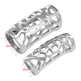 4pcs Stainless Steel Hollow Tube Bar Beads for 8mm 6mm Leather Cord Bracelet
