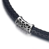 4pcs Stainless Steel Hollow Tube Bar Beads for 8mm 6mm Leather Cord Bracelet