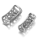 4pcs Stainless Steel Hollow Tube Bar Beads for 8mm 6mm Leather Cord Bracelet
