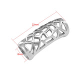 4pcs Stainless Steel Hollow Tube Bar Beads for 8mm 6mm Leather Cord Bracelet
