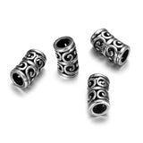 4 Stainless Steel Slide Beads for DIY Jewelry Making Fit 5mm Leather