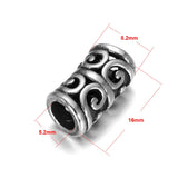 4 Stainless Steel Slide Beads for DIY Jewelry Making Fit 5mm Leather