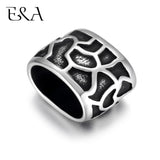 4 Stainless Steel Slider Beads Leopard Hole 12x6mm DIY Charm Bracelet Making