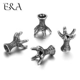 4pcs Stainless Steel Spacer Beads 2mm Hole Thalami Sliders Claw Charms