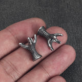 4pcs Stainless Steel Spacer Beads 2mm Hole Thalami Sliders Claw Charms