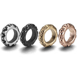 4 Stainless Steel Spacer Beads 5mm Hole for Leather Bracelet DIY