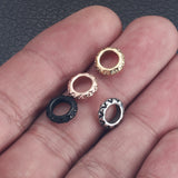 4 Stainless Steel Spacer Beads 5mm Hole for Leather Bracelet DIY