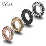 4 Stainless Steel Spacer Beads 5mm Hole for Leather Bracelet DIY