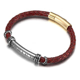 4 Stainless Steel Spacer Beads 5mm Hole for Leather Bracelet DIY