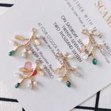 4pcs Alloy Leaves k earrings pendant Jewelry Accessorie Supplies