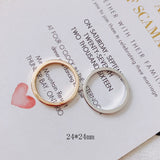 4pcs Alloy Round White Gold Stainless Steel DIY Earring Supplies