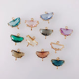 Glass Mixed Eardrop Alloy Necklace Earring Charms Pendant DIY Material