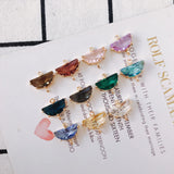 Glass Mixed Eardrop Alloy Necklace Earring Charms Pendant DIY Material