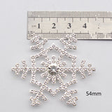 4pcs 54mm Silver Snowflake Decorations DIY Christmas Gift Decoration