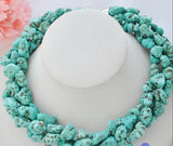 Turquoise Stone Necklace with Magnet Clasp