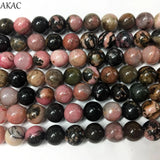 8mm Pink Rhodonite Stone Beads for DIY Jewelry Making
