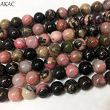 8mm Pink Rhodonite Stone Beads for DIY Jewelry Making