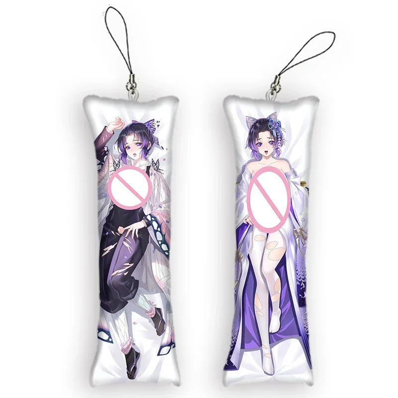 Demon Slayer Shinobu Mini Keychain Pendant Pillow Cosplay Key Chains