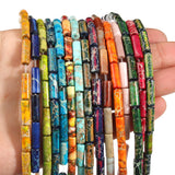 4x13MM Snake skin Stone Column Tube Spacer Beads