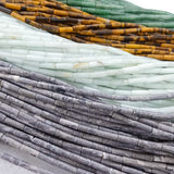 4x13mm Natural Semi-precious Stone Loose Beads Strands 19 Colors Tube Beads