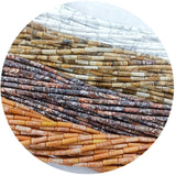 4x13mm Natural Semi-precious Stone Loose Beads Strands 19 Colors Tube Beads