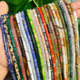 4x13mm Natural Stone Tube Beads for Jewelry Making