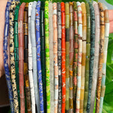 4x13mm Natural Stone Tube Beads for Jewelry Making